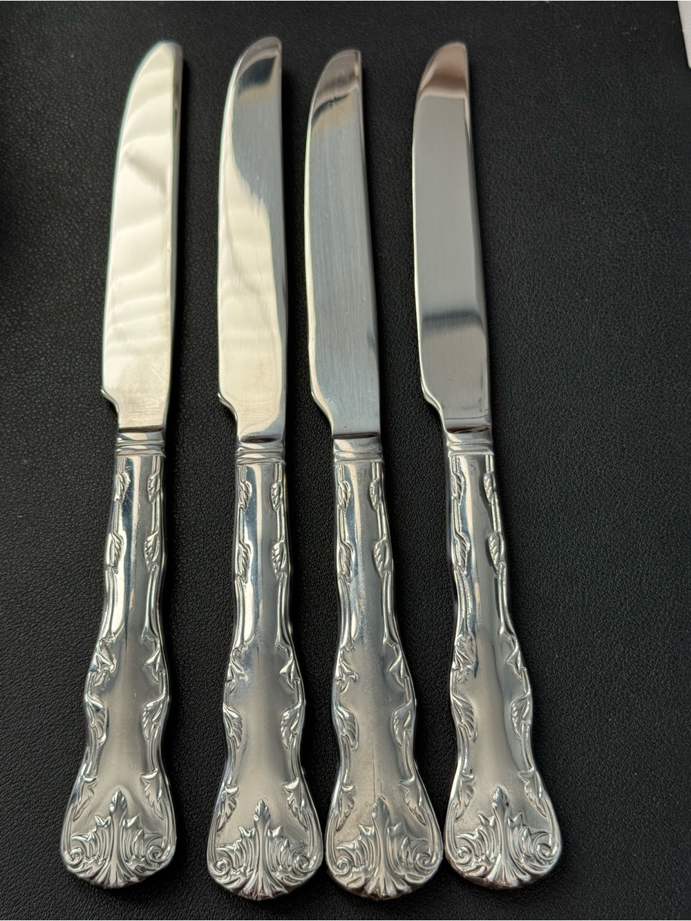 Wexford Forge Ornate Stainless Steel Hollow Handle Dinner Knives Set of 4 MCM